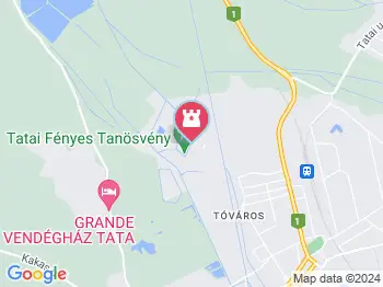 Tatai Fényes tanösvény Tata a térképen