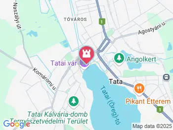 Tatai vár Tata a térképen