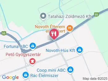 Novoth Étterem & Sörkert Tataháza a térképen