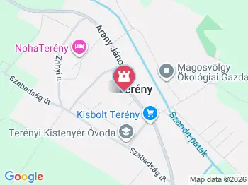Egy menyasszony stafírungja Terény a térképen