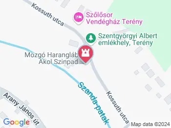 Mozgó Harangláb Terény a térképen