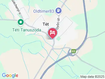 Kisfaludy Panzió Tét a térképen