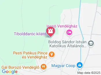 Kilátó Tibolddaróc a térképen