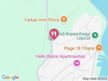 Adler Hotel étterme Tihany a térképen