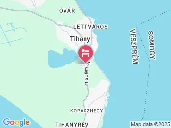 András Vendégház Tihany a térképen