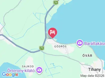 Aquilo Apartmanok Tihany a térképen