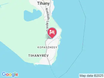Balázs Apartman Tihany a térképen