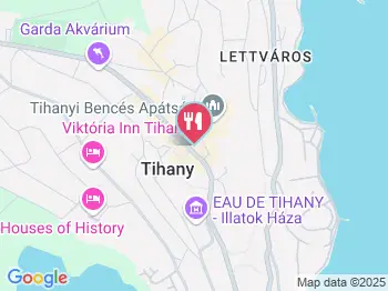 Csárdás Vendéglő Tihany a térképen
