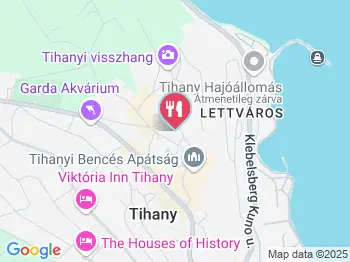 Erzsike Fagyizó Tihany a térképen