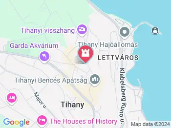 Fazekasház Tihany a térképen