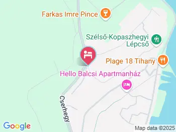 Klára Apartmanház Tihany a térképen