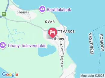 Oázis Apartman és Étterem Tihany a térképen