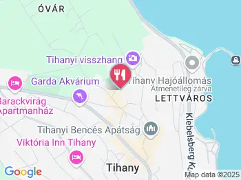 Pál Csárda Tihany a térképen