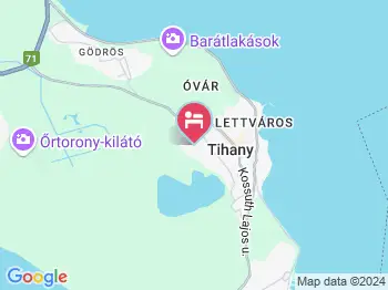 Pilger Vendégház Tihany a térképen