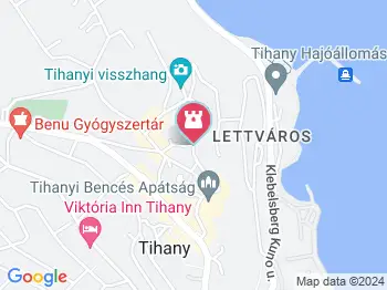 Pisky sétány Tihany a térképen