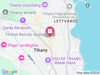 Pünkösdi liget Tihany a térképen