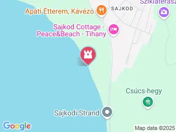 Sajkodi-öböl Tihany a térképen