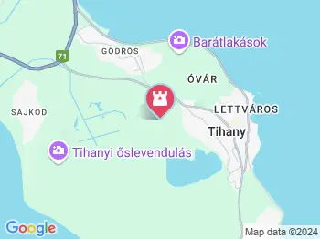 Szélmarta sziklák Tihany a térképen