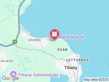 Tihanyi barátlakások Tihany a térképen