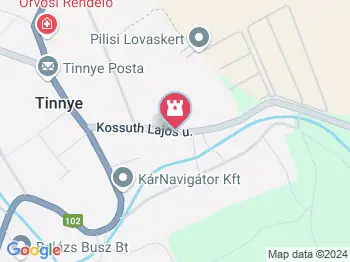 Kossuth-obeliszk Tinnye a térképen