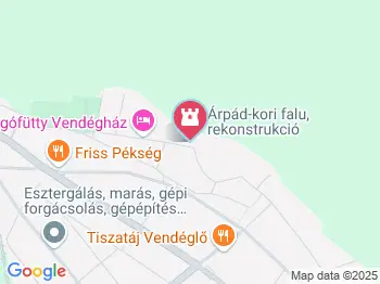 Árpád-kori falurekonstrukció Tiszaalpár a térképen