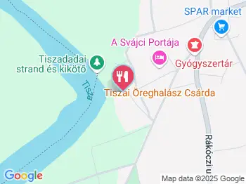 Tiszai Öreghalász Csárda Tiszadada a térképen