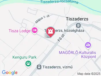 Domonkos-rendi templomrom Tiszaderzs a térképen