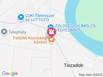 Tubus torony Tiszadob a térképen