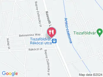 Oázis Ételbár Tiszaföldvár a térképen