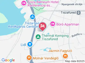 City Apartman & Kemping Tiszafüred a térképen
