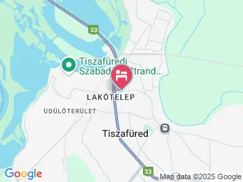 Jánosi Vendégház Tiszafüred a térképen