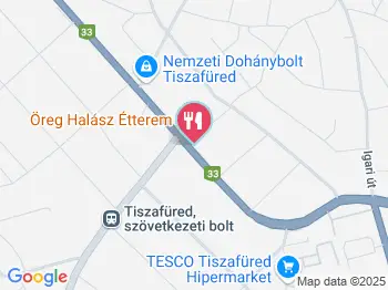 Öreg Halász Étterem Tiszafüred a térképen
