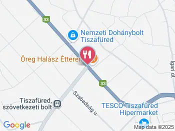 Patkós Csárda Tiszafüred a térképen