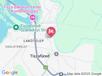 Pepita Ifjúsági Szálló Tiszafüred a térképen