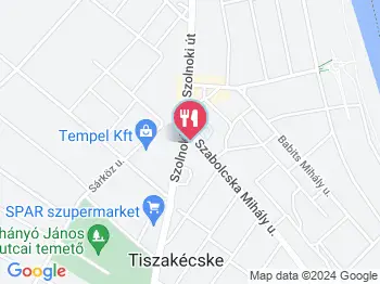 Szegedi Cukrászda Tiszakécske a térképen