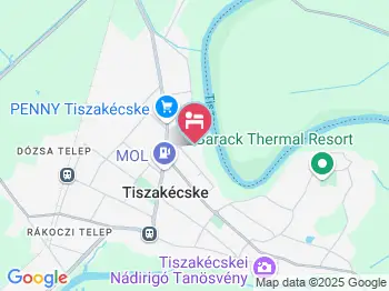 Tiszavirág Panzió Tiszakécske a térképen
