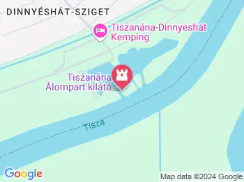 Álompart kilátó Tiszanána a térképen