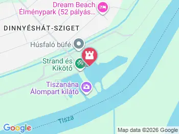 Álompart strand Tiszanána a térképen