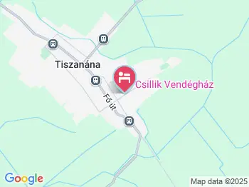 Csillik Vendégház Tiszanána a térképen