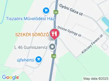 Szekér Söröző Tiszaörs a térképen