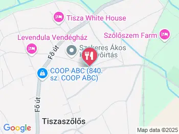 Szőlőszem Farm Étterem Tiszaszőlős a térképen