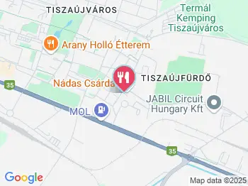 Nádas Csárda Tiszaújváros a térképen