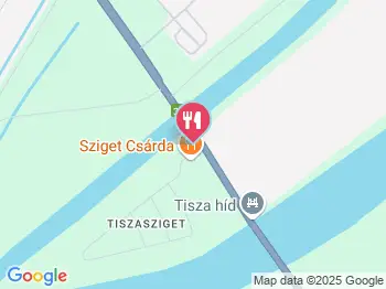Sziget Csárda Tiszaújváros a térképen