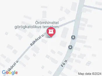 Örömhírvétel görögkatolikus templom Tisztaberek a térképen