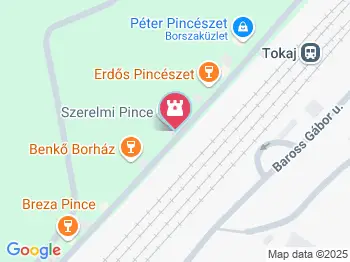 Szerelmi pincesor Tokaj a térképen