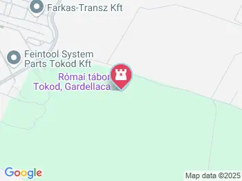 Római tábor, Gardellaca Tokod a térképen