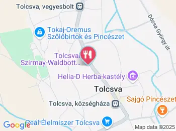 Kastély Kávézó Tolcsva a térképen