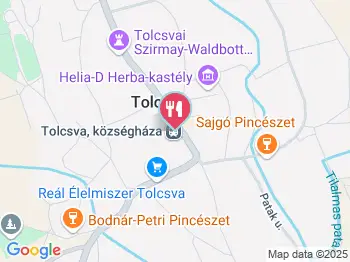 Kisvendéglő Tolcsva a térképen