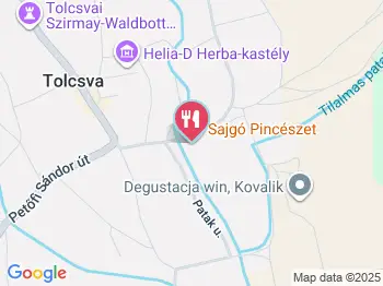 Sajgó Pincészet Tolcsva a térképen