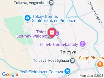 Szirmay-Waldbott Kastély Tolcsva a térképen